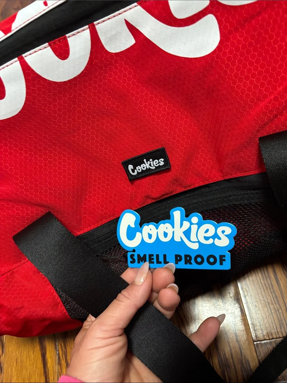 Cookies Red/Black Duffle Bag NWT